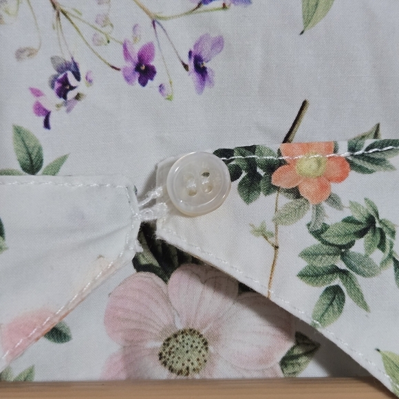 Marissa Webb Griffin Botanical Floral Cottagecore Puff Open Back Top Medium - Picture 6 of 11